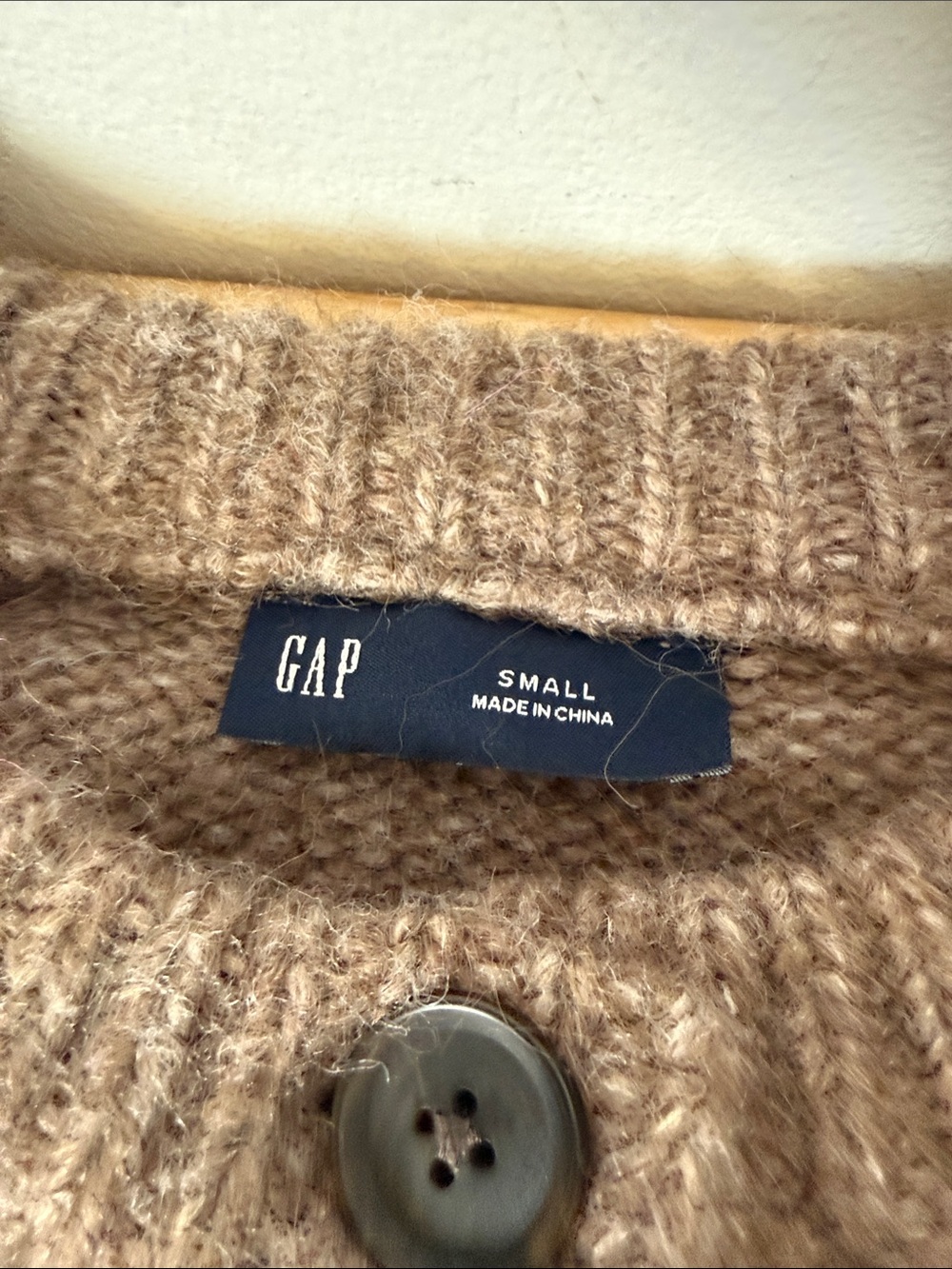 GAP Brown and Cream Fair Isle Button-Up Cardigan - Picture 7 of 15